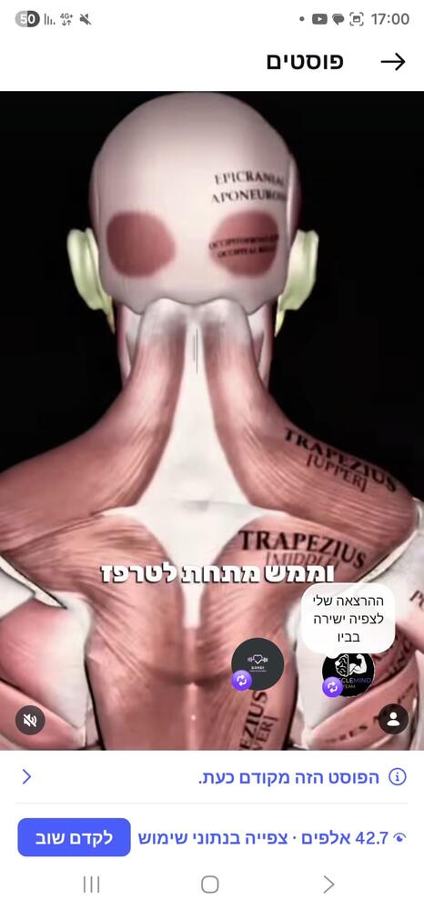 פוסט אינסטגרם - הסבר על כאבי צוואר
